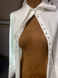 White exaggerated collar and cuffs shirt